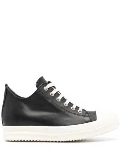 Rick Owens Platform Leather Sneakers In Multi