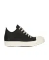 Rick Owens Phlegethon Leather Sneakers In Black