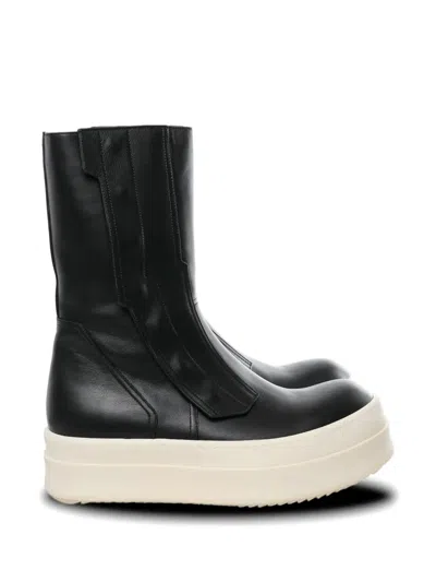 Rick Owens Round-toe High-top Casual Shoes In Black