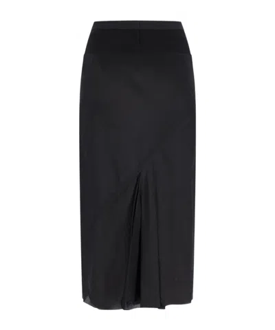 RICK OWENS RICK OWENS PLEAT DETAILED MIDI SKIRT