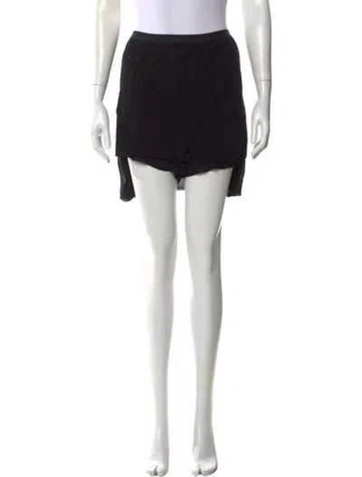 Pre-owned Rick Owens Pleated Accents Mini Skirt In Black