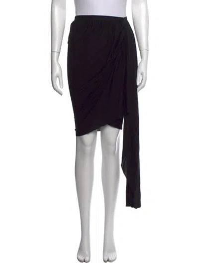 Pre-owned Rick Owens Pleated Accents Mini Skirt In Black