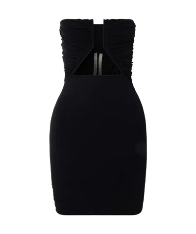 Rick Owens Pleated Dress In Black