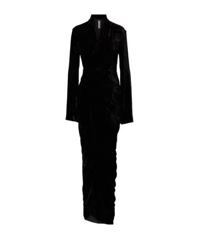 Rick Owens Pleated Dress In Black