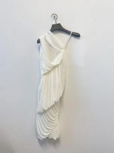 Rick Owens Pleated Dress In White