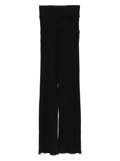Rick Owens Pleated Panel Trousers In Black