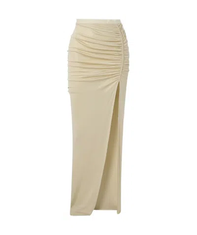 Rick Owens Pleated Skirt In Neutral