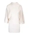 Rick Owens Charmeuse Viscose Cylinder Neck Top Jackets White In Neutral