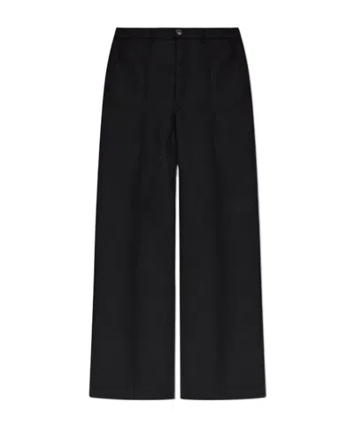 Rick Owens Pleated Wide-leg Pants In Black