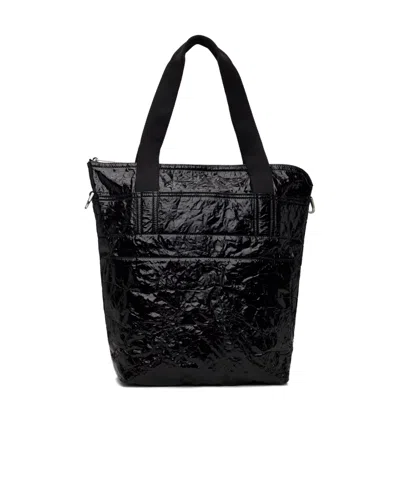 Rick Owens Pleated Zipper Handbag In Black