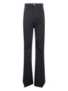 Rick Owens Bolan Bootcut Belt Loop Five Pocket Trousers In Black