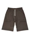 Rick Owens Pocket Drawstring Shorts In Gray
