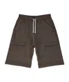 Rick Owens Pocket Drawstring Shorts In Gray