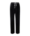Rick Owens Velvet Drawstring Waistband Trousers In Black