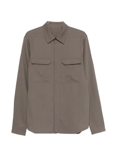 Rick Owens Pocket Shirt In Brown