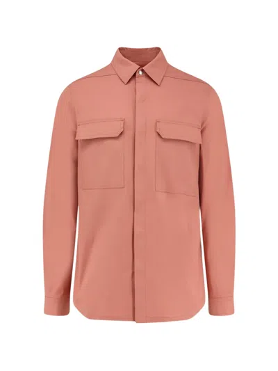 Rick Owens Long Sleeve Shirt In Orange