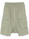 Rick Owens Light Green Cargo Bermuda Shorts In Green