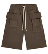 Rick Owens Cargoshorts Pods Aus Einem Baumwollgemisch In Dust