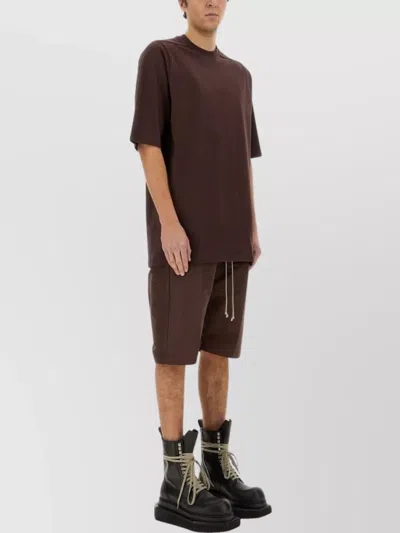 Rick Owens Pods Knee Length Elastic Waistband Shorts