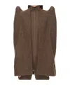Rick Owens Pointed Logo Cloak In Brown