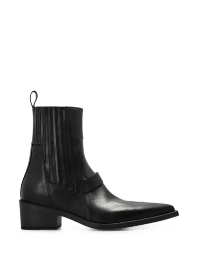 Rick Owens Pointed Sliver Ankle Boots In Black