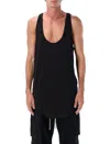 Rick Owens Pony Tank Slim In Organic Cotton Jersey In Black