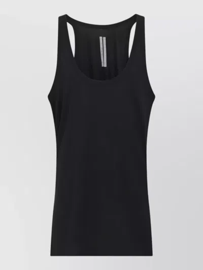 Rick Owens Pony Tank Top Scoop Neckline Sleeveless In Black