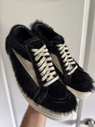 Pre-owned Rick Owens Ponyhair Black Vans Shoes