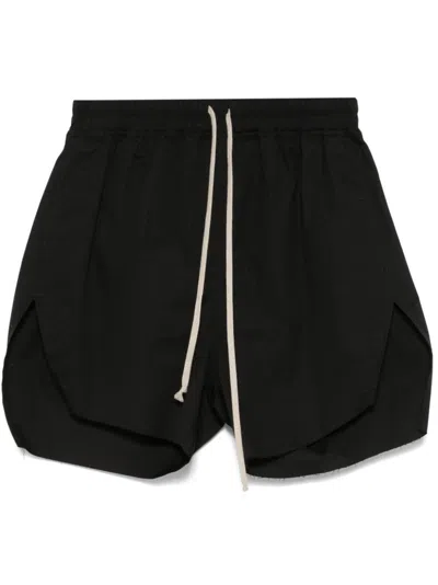 Rick Owens Poplin Shorts In Blue