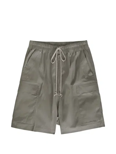 Rick Owens Poplin Shorts In Gray
