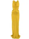 Rick Owens Poppy Gown Dress In Yellow