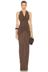 Rick Owens Poppy Gown In Taupe