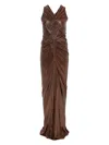 Rick Owens Poppy Maxi Dress In Brown
