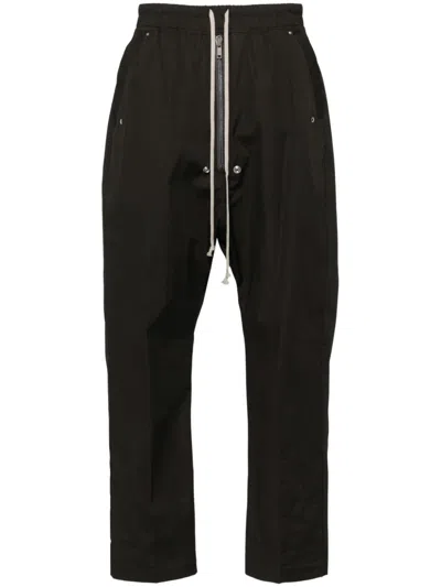 Rick Owens Bela Drop-crotch Trousers In Black