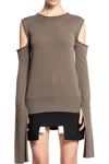 Rick Owens Woman Grey Knitwear In Grey