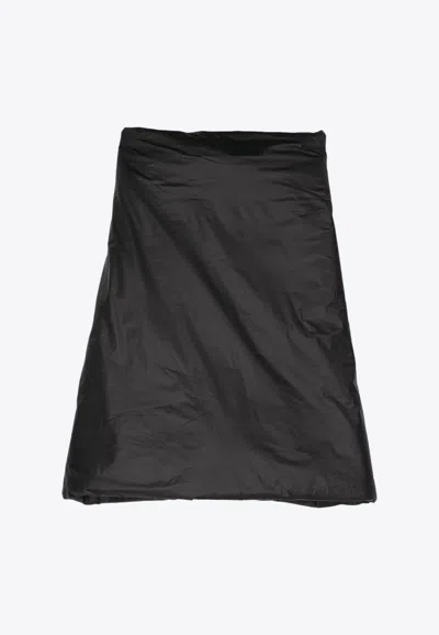 Rick Owens Porterville Donut Padded Scarf In Black