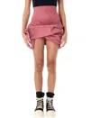 Rick Owens Women's Porterville Draped Mini Skirt In Thulian