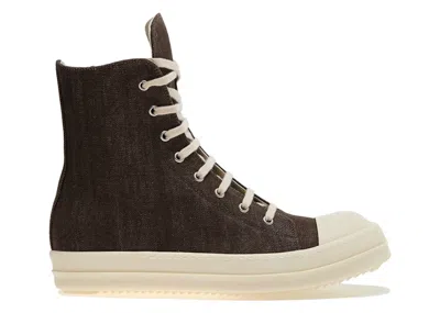 Pre-owned Rick Owens Porterville Drkshdw High (women's) Sneakers In Dark Dust/milk