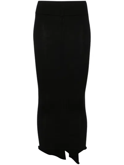 Rick Owens Porterville Fitted Skirt In Black