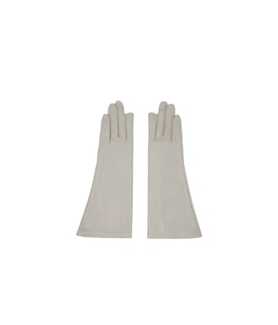 Rick Owens Off-white Porterville Short Gloves In 08 Pearl