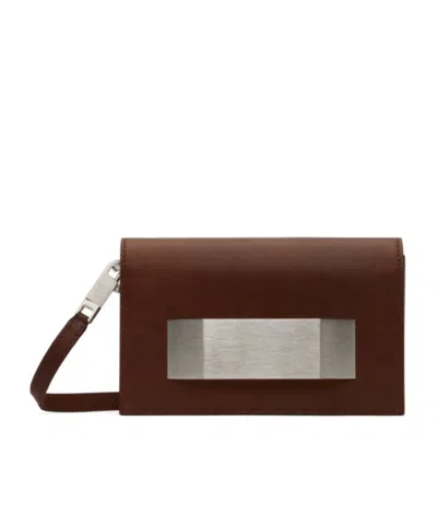Rick Owens Porterville Griffin Flip Shoulder Bag In Brown