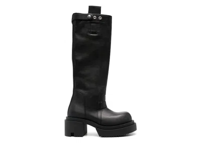 Pre-owned Rick Owens Porterville Knee Pull On Bogun Boot (women's) Sneakers In Black