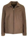 Rick Owens Porterville Leather Jacket In Brown