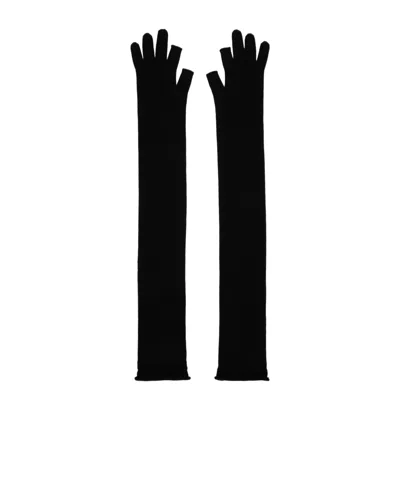 Rick Owens Porterville Long Gloves In Black