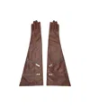 Rick Owens Porterville Long Gloves In Brown