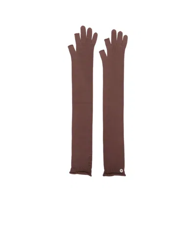 Rick Owens Porterville Long Gloves In Red