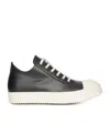 Rick Owens Low Leather Sneaker In White