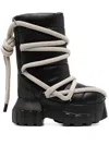 Rick Owens Black Concordians Lunar Mega Tractor Boots In Black