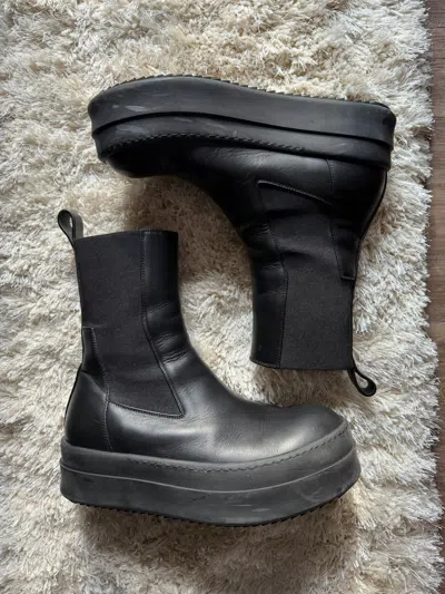 Pre-owned Rick Owens Porterville Mega Bumper Beatle Chelsea Boots In Black