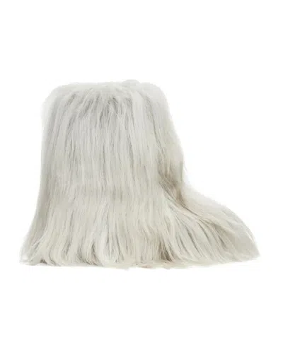 Rick Owens Porterville Mega Bumper Lunar Short Boots In White